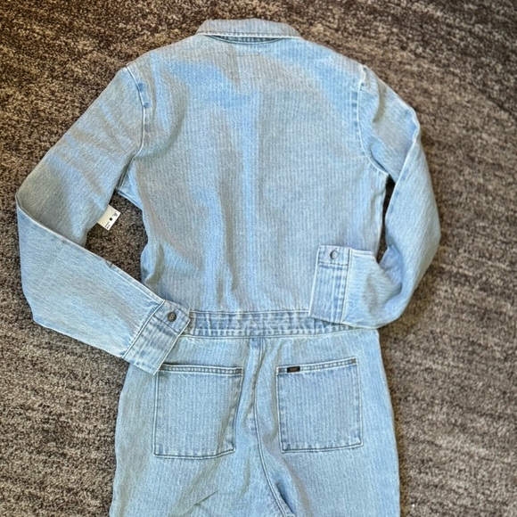 FREE PEOPLE LEE UNIONALLS JUMPSUIT ROMPER NWT RETRO VINTAGE ANTHROPOLOGIE DENIM - Picture 12 of 15